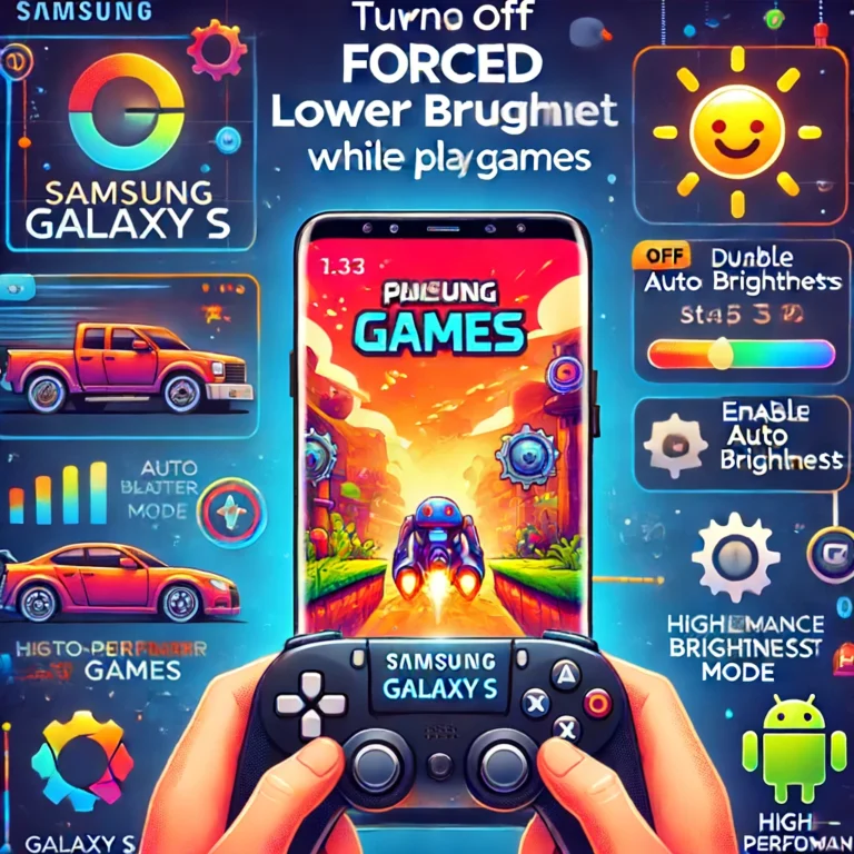Turn Off Forced Lower Brightness While Playing Games on Samsung Galaxy S